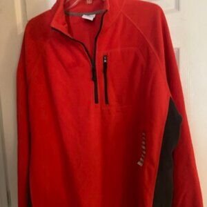 NWOT - Men's Pullover Fleece/Red/Gray